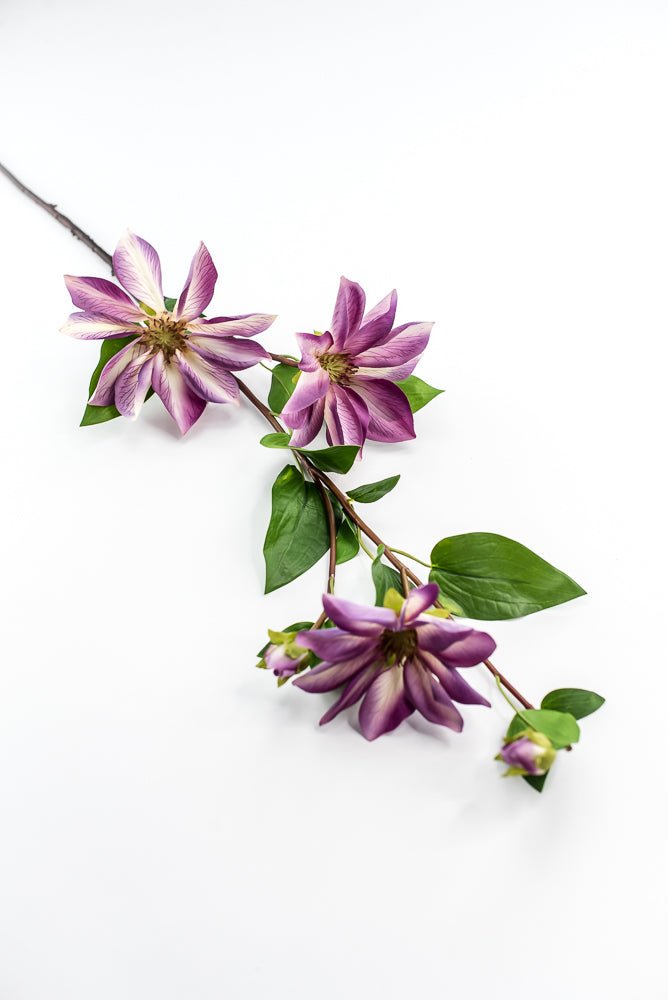 Purple Natural Touch Clematis Spray - Greenery Market210214