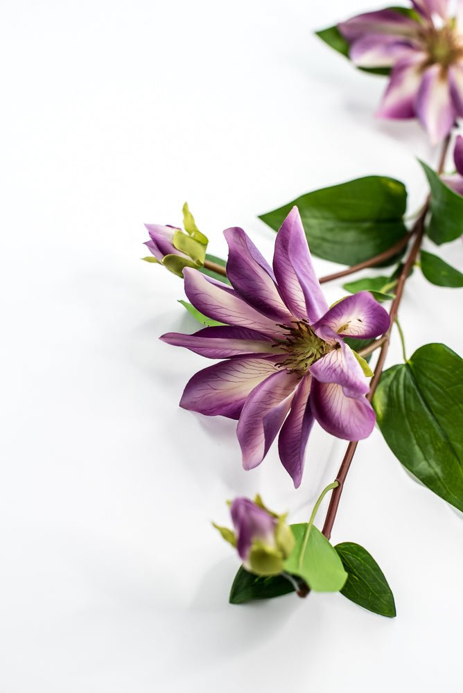 Purple Natural Touch Clematis Spray - Greenery Market210214