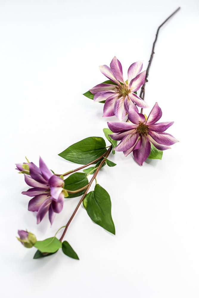 Purple Natural Touch Clematis Spray - Greenery Market210214