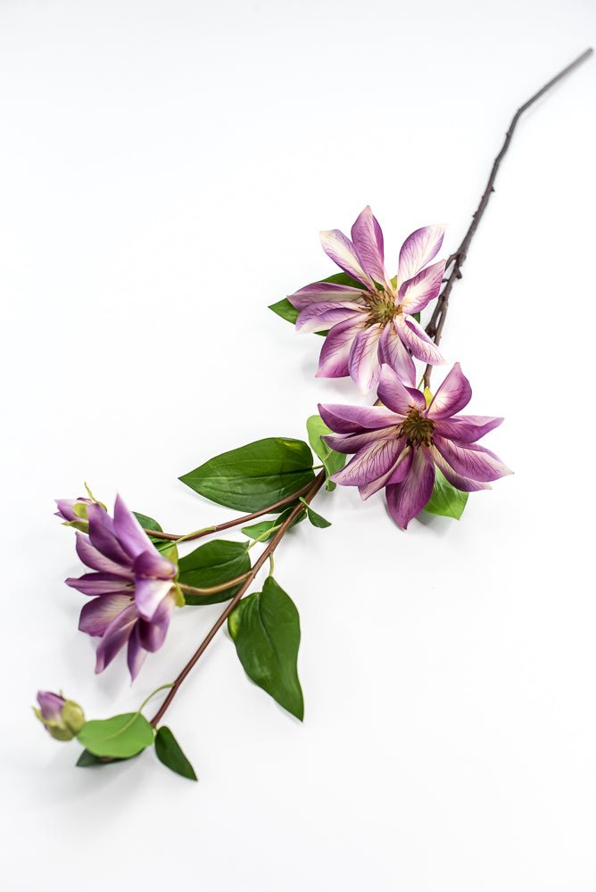 Purple Natural Touch Clematis Spray - Greenery Market210214