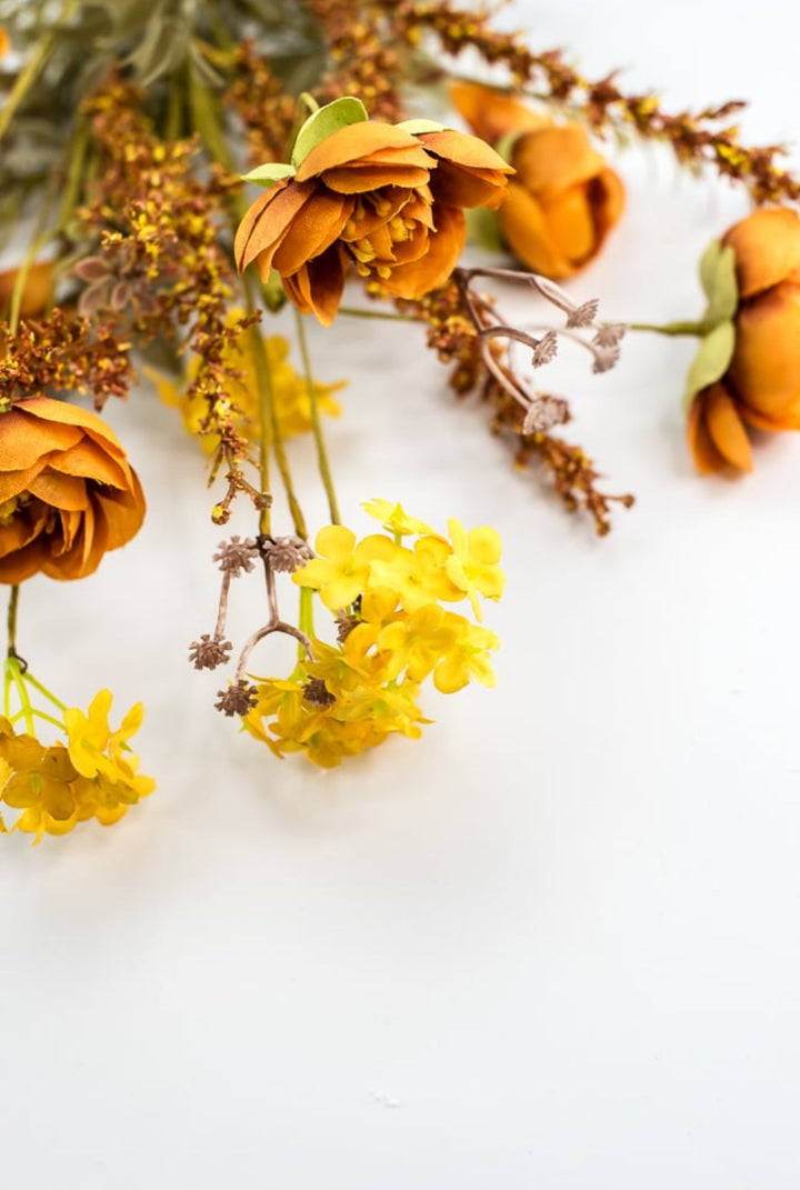 Ranunculus filler bush - rust and gold - Greenery Marketartificial flowers56880OR