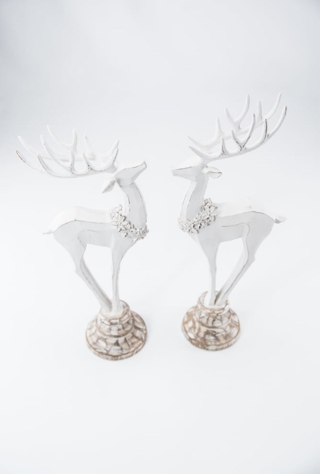 Raz 17” distressed deer on stands - Greenery Market4412102
