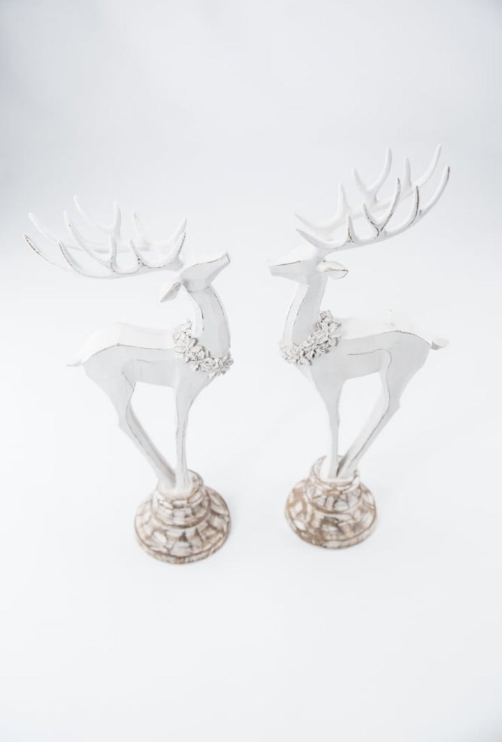 Raz 17” distressed deer on stands - Greenery Market4412102