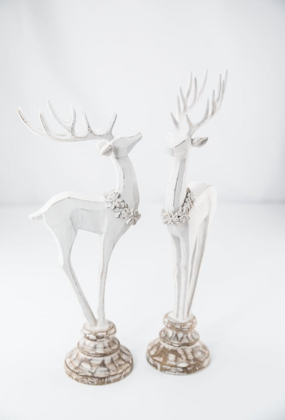 Raz 17” distressed deer on stands - Greenery Market4412102