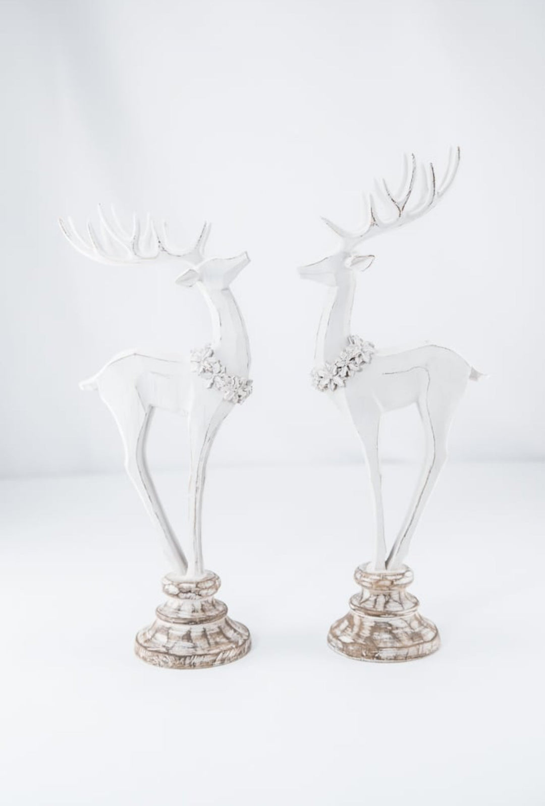 Raz 17” distressed deer on stands - Greenery Market4412102
