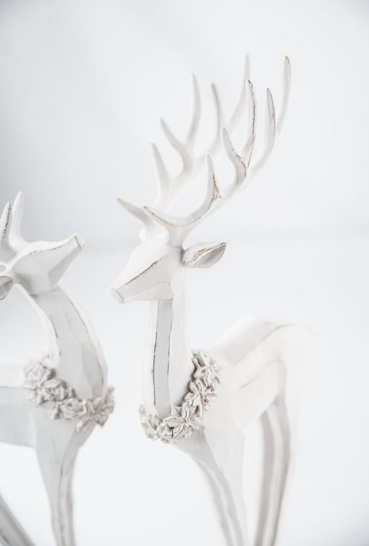 Raz 17” distressed deer on stands - Greenery Market4412102