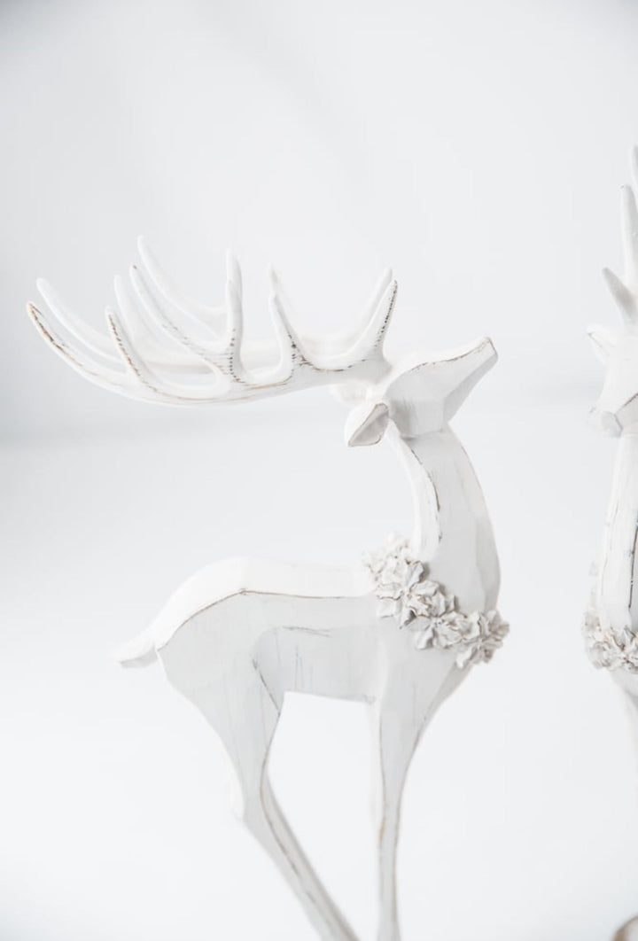 Raz 17” distressed deer on stands - Greenery Market4412102