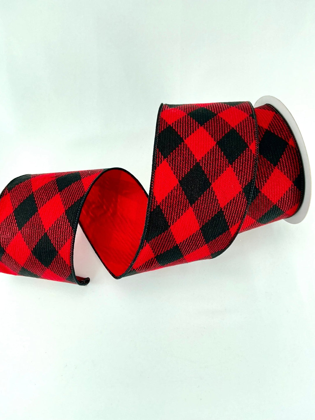 Red and black diamond 4” farrisilk wired ribbon - Greenery MarketRibbons & TrimRa338 - 58