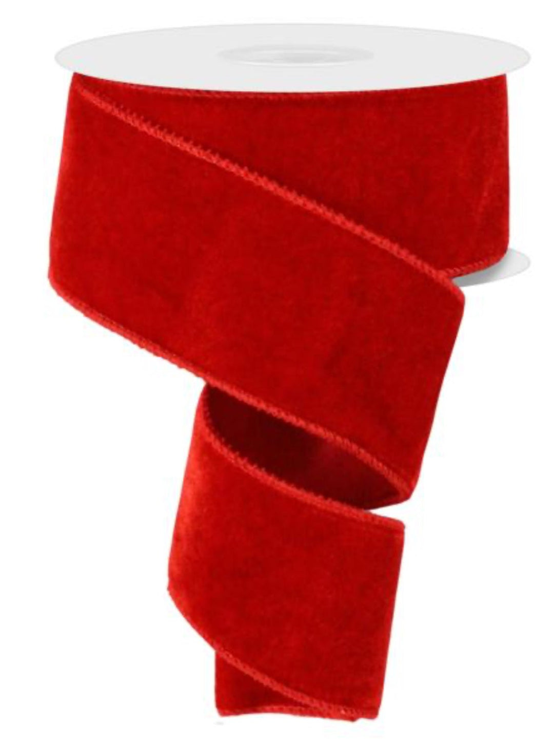 Red, deluxe velvet wired ribbon, 2.5" - Greenery MarketWired ribbonRGE165924