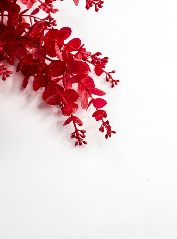 Red eucalyptus bush with glitter - Greenery Market84340 - RD