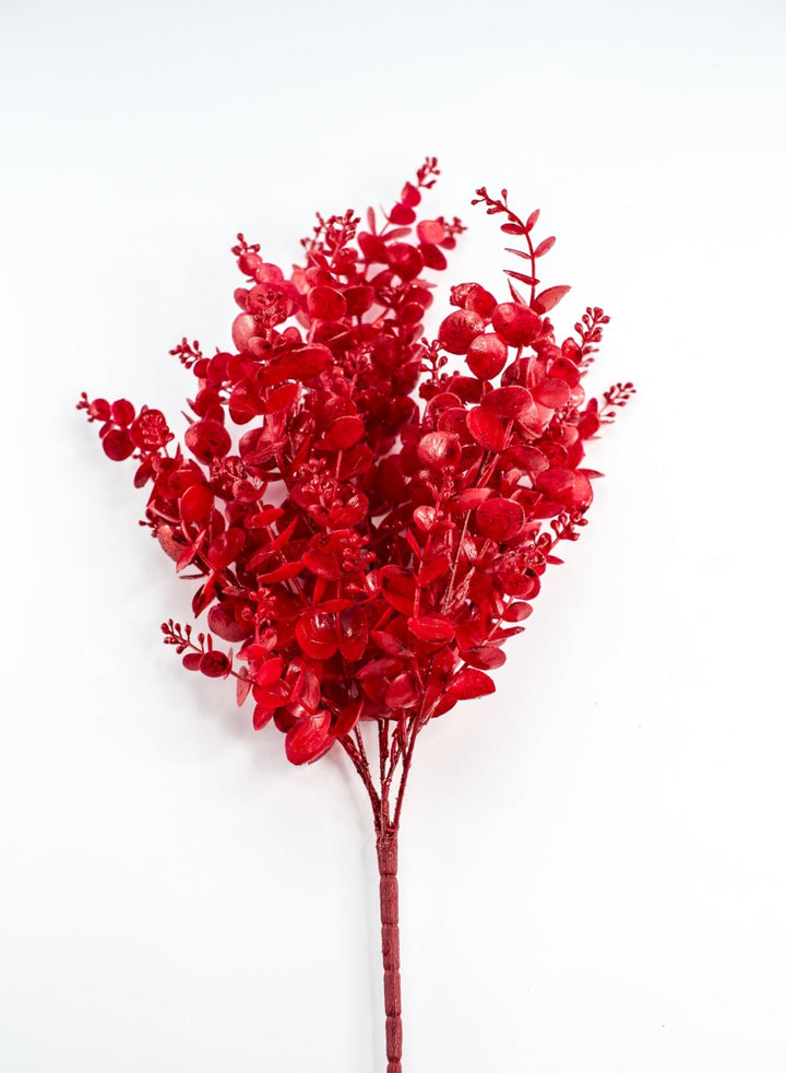 Red eucalyptus bush with glitter - Greenery Market84340 - RD