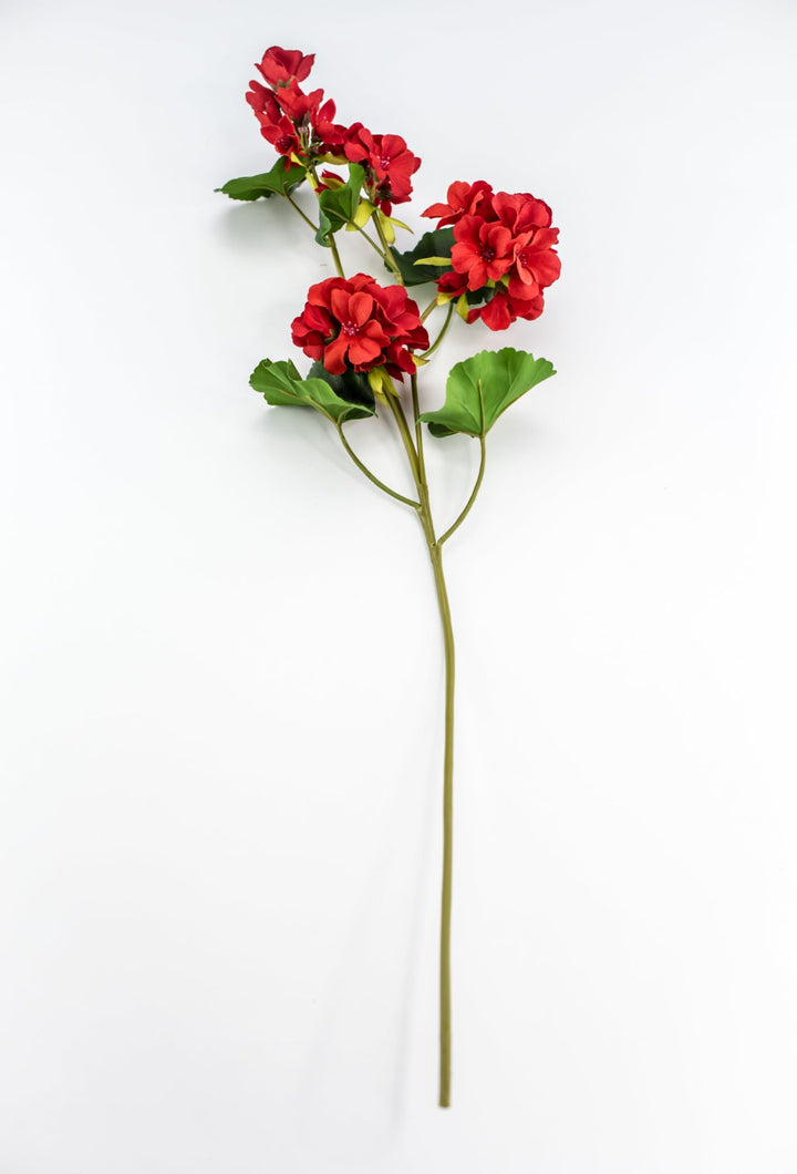 Red, geranium spray, real touch - Greenery Marketartificial flowersMTF24296 RED