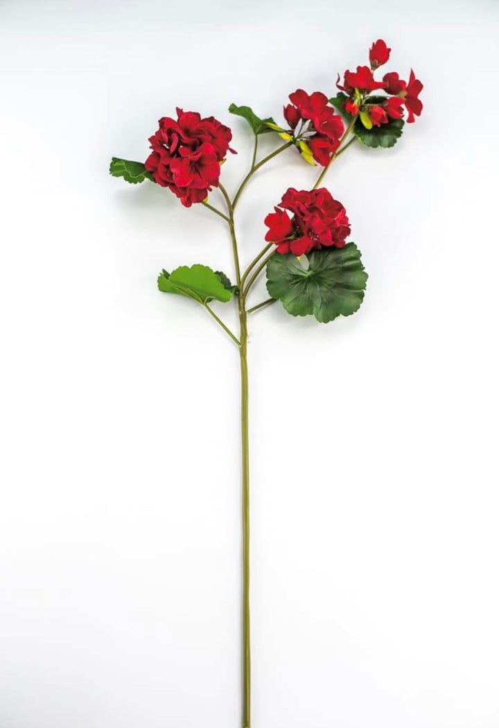 Red, geranium spray, real touch - Greenery Marketartificial flowersMTF24296 RED