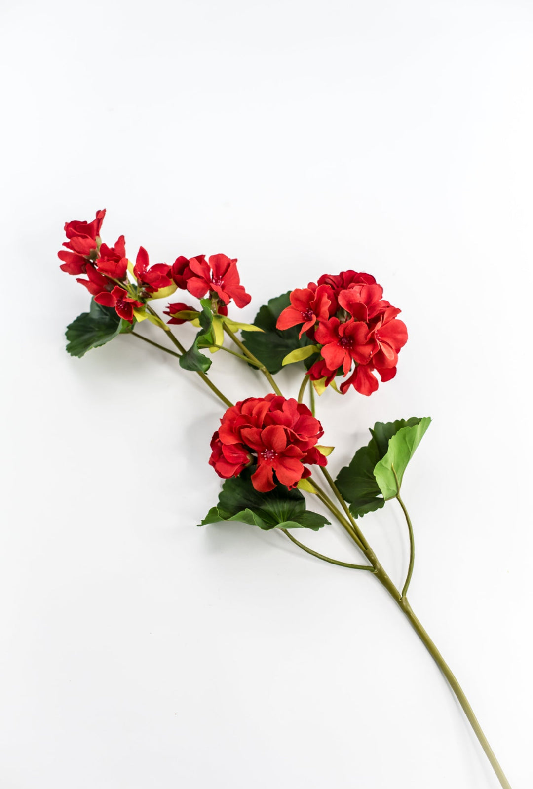 Red, geranium spray, real touch - Greenery Marketartificial flowersMTF24296 RED