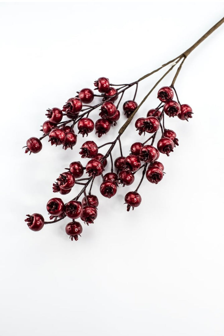 Red metallic - plump berries spray - Greenery MarketXG267 R