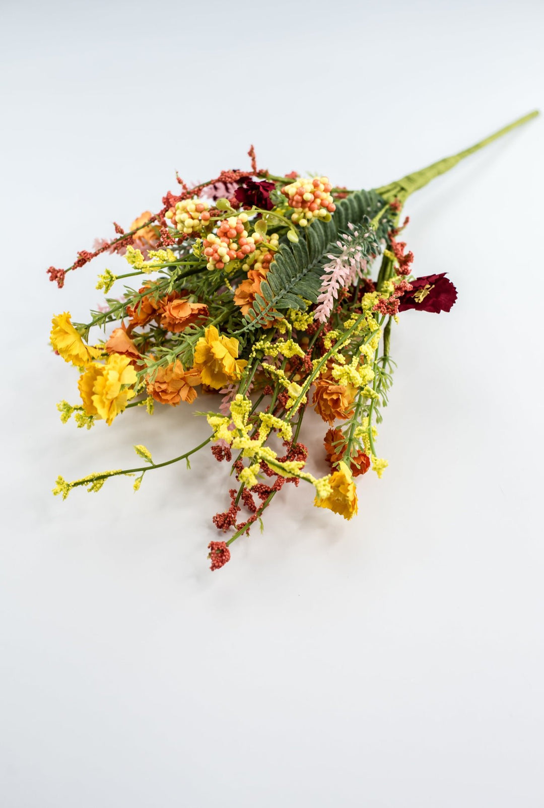 Red, Orange, & Yellow, Mixed Flower Bush - Greenery MarketArtificial Flora64847 - ORYELRED