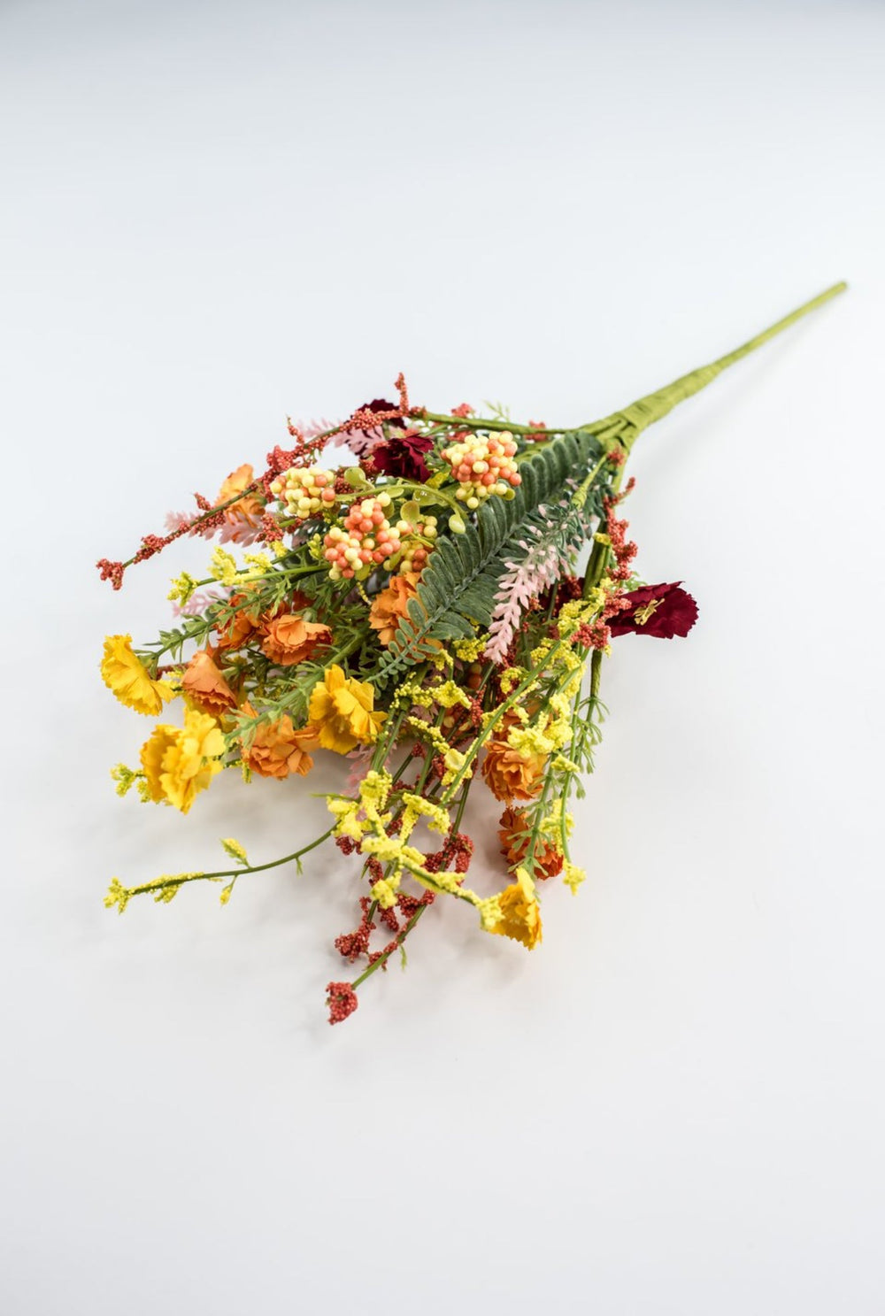 Red, Orange, & Yellow, Mixed Flower Bush - Greenery MarketArtificial Flora64847 - ORYELRED