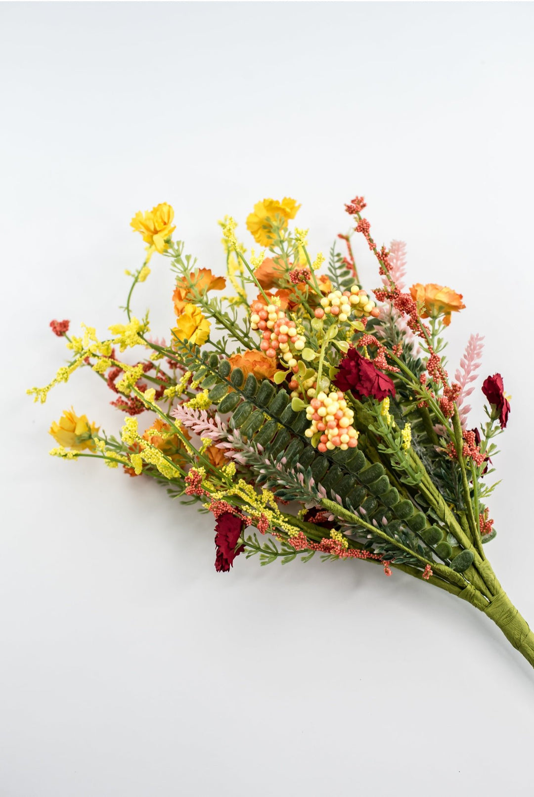 Red, Orange, & Yellow, Mixed Flower Bush - Greenery MarketArtificial Flora64847 - ORYELRED