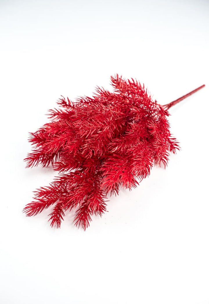 Red pine bush with glitter - Greenery Market84345 - RD