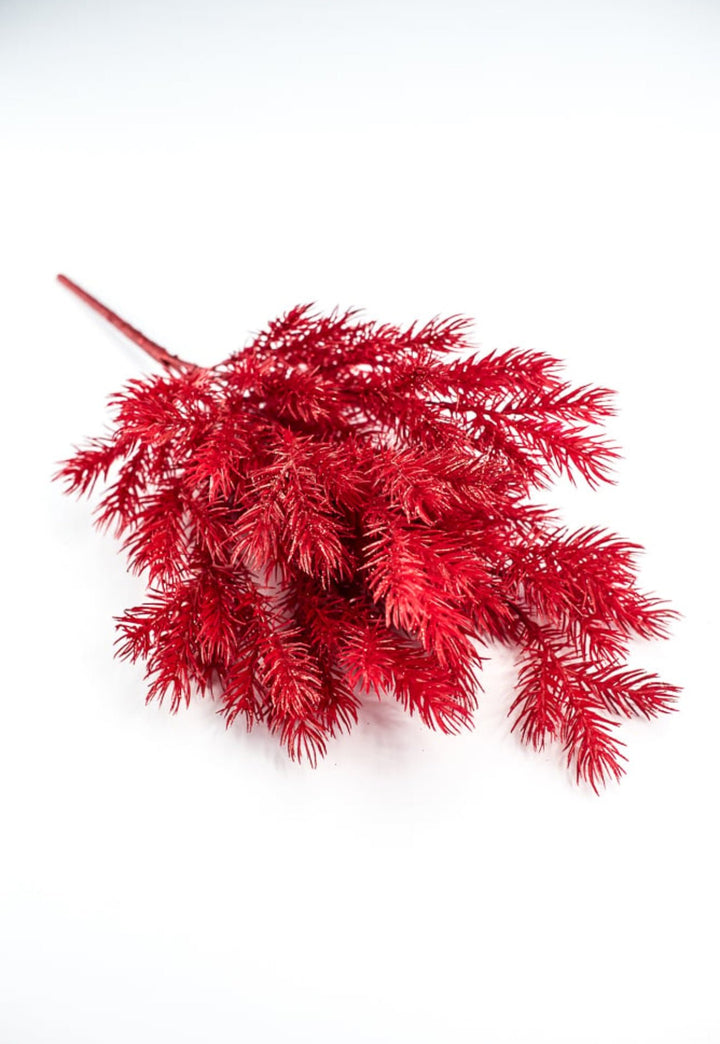 Red pine bush with glitter - Greenery Market84345 - RD