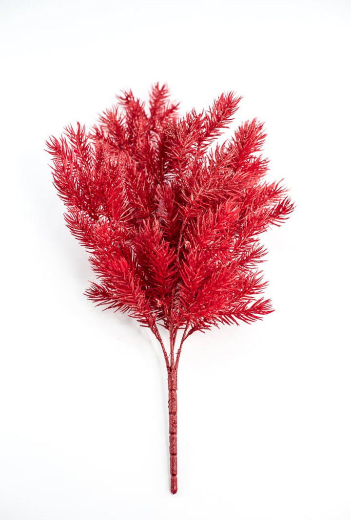 Red pine bush with glitter - Greenery Market84345 - RD