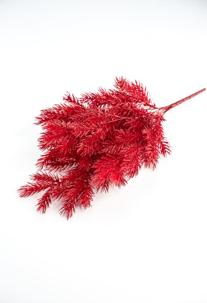 Red pine bush with glitter - Greenery Market84345 - RD