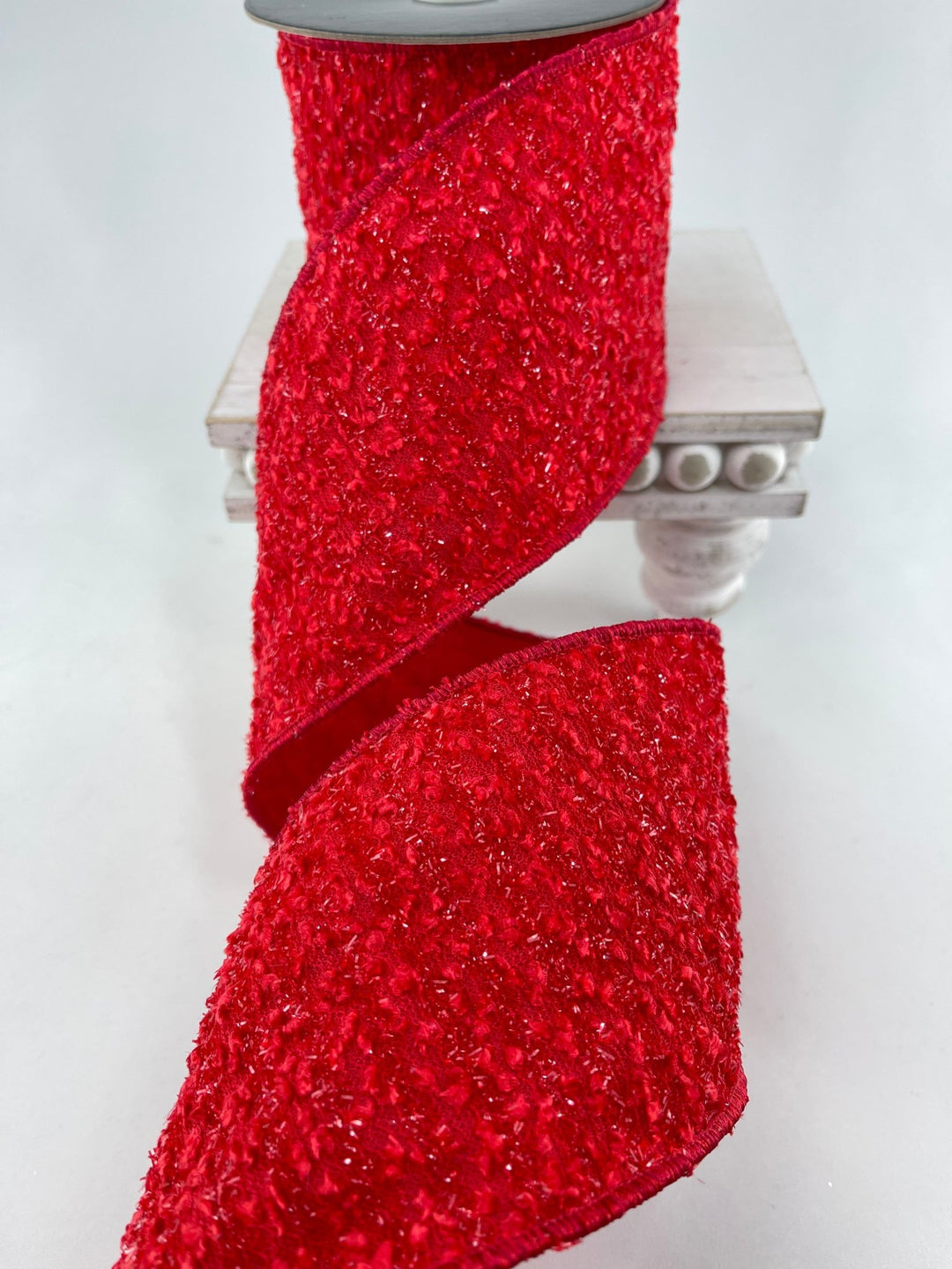Red tweed wired ribbon 4” - Greenery MarketRibbons & Trim138127
