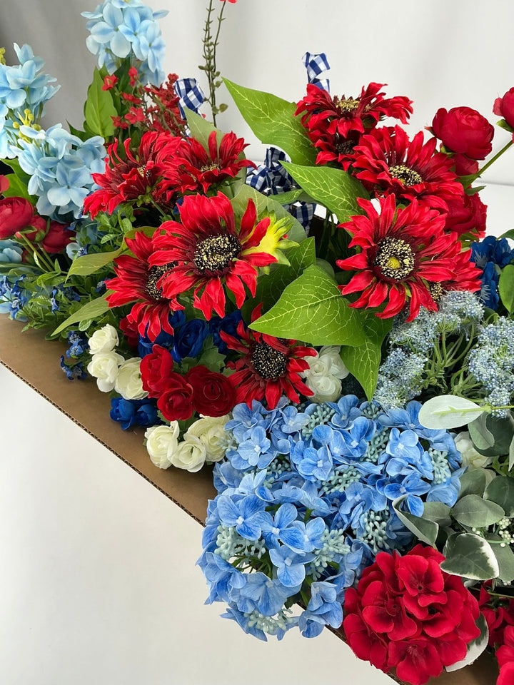 Red, White, and Blue Flower Box - Greenery MarketREBbox