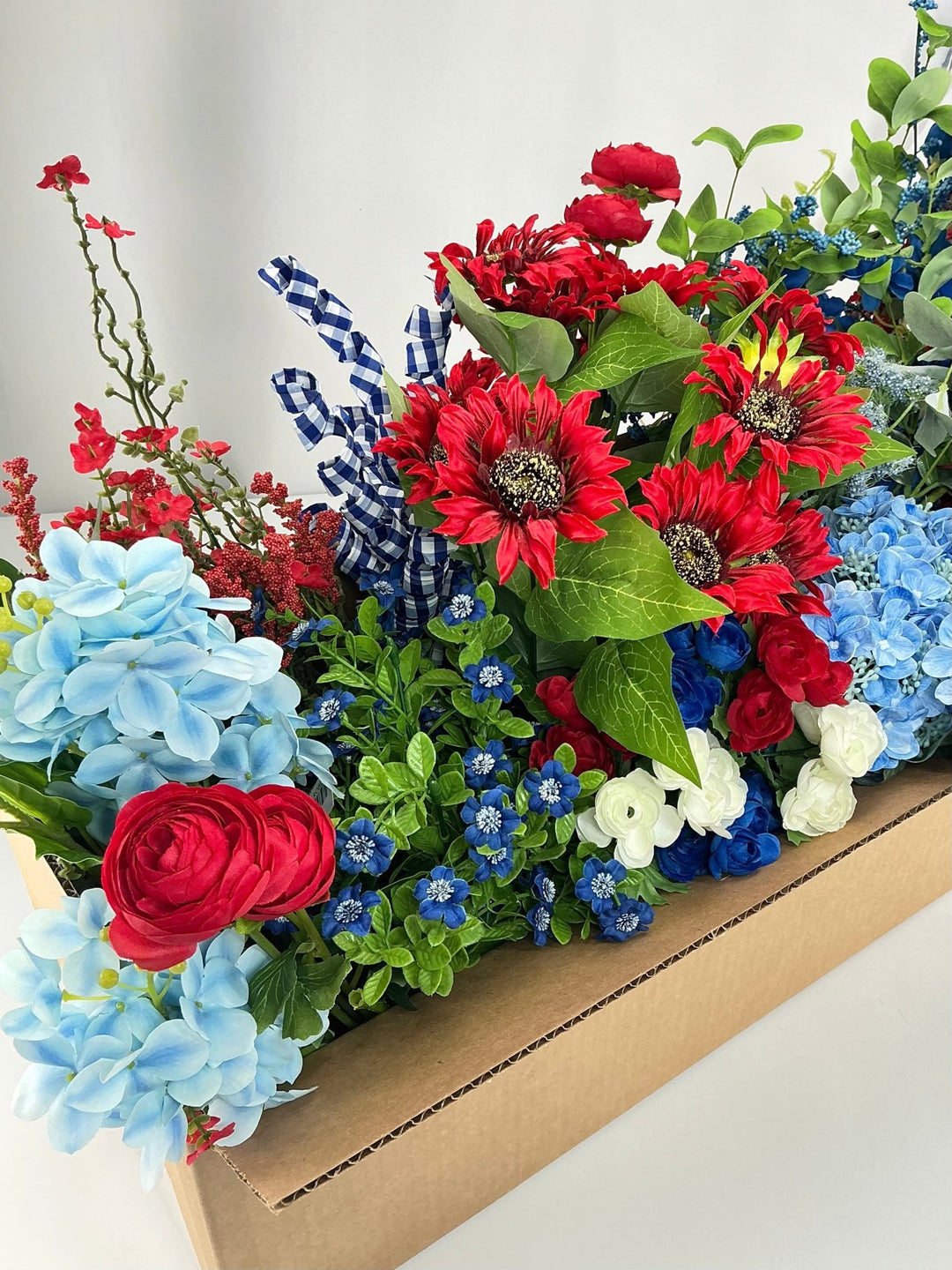 Red, White, and Blue Flower Box - Greenery MarketREBbox