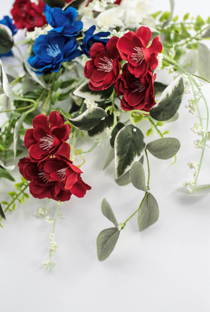 Red, white, and blue flower bush - Greenery Marketartificial flowers64041