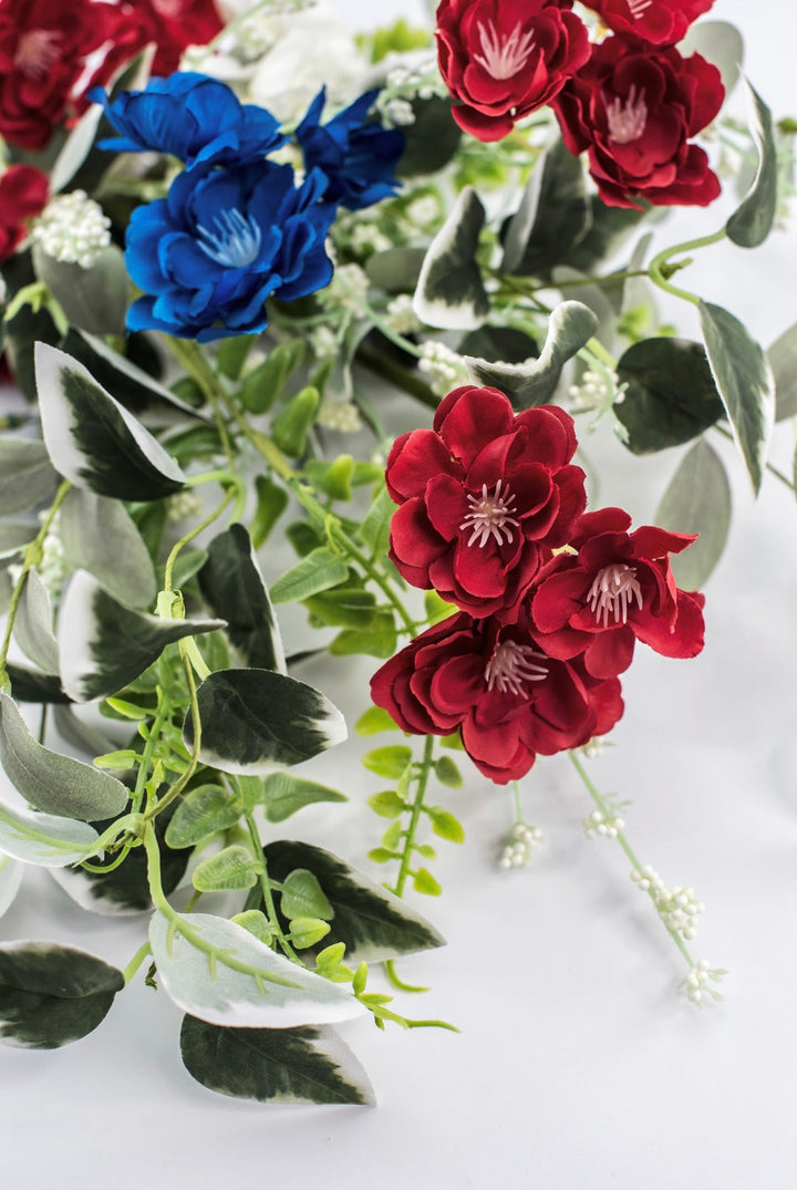 Red, white, and blue flower bush - Greenery Marketartificial flowers64041