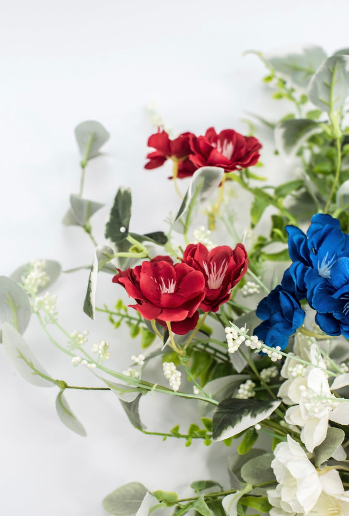 Red, white, and blue flower bush - Greenery Marketartificial flowers64041