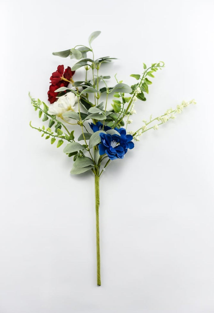 Red, white, and blue flower pick - Greenery Marketartificial flowers64040