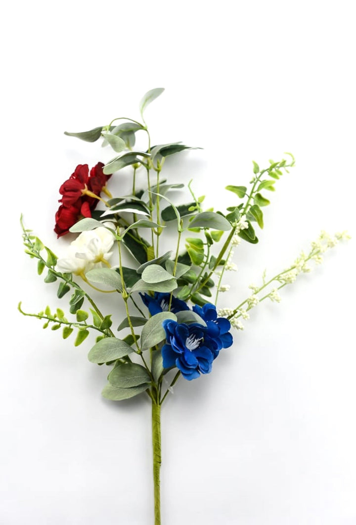 Red, white, and blue flower pick - Greenery Marketartificial flowers64040