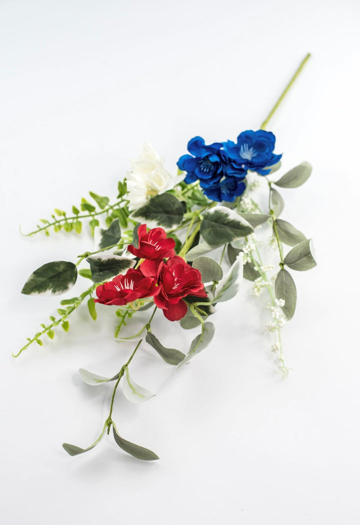 Red, white, and blue flower pick - Greenery Marketartificial flowers64040