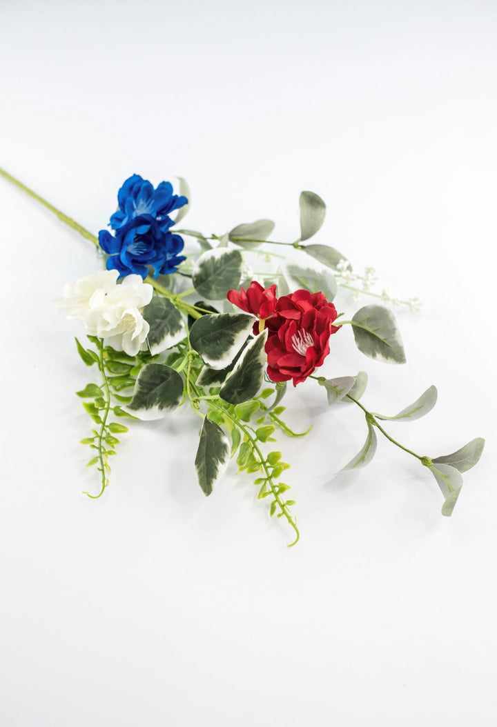 Red, white, and blue flower pick - Greenery Marketartificial flowers64040
