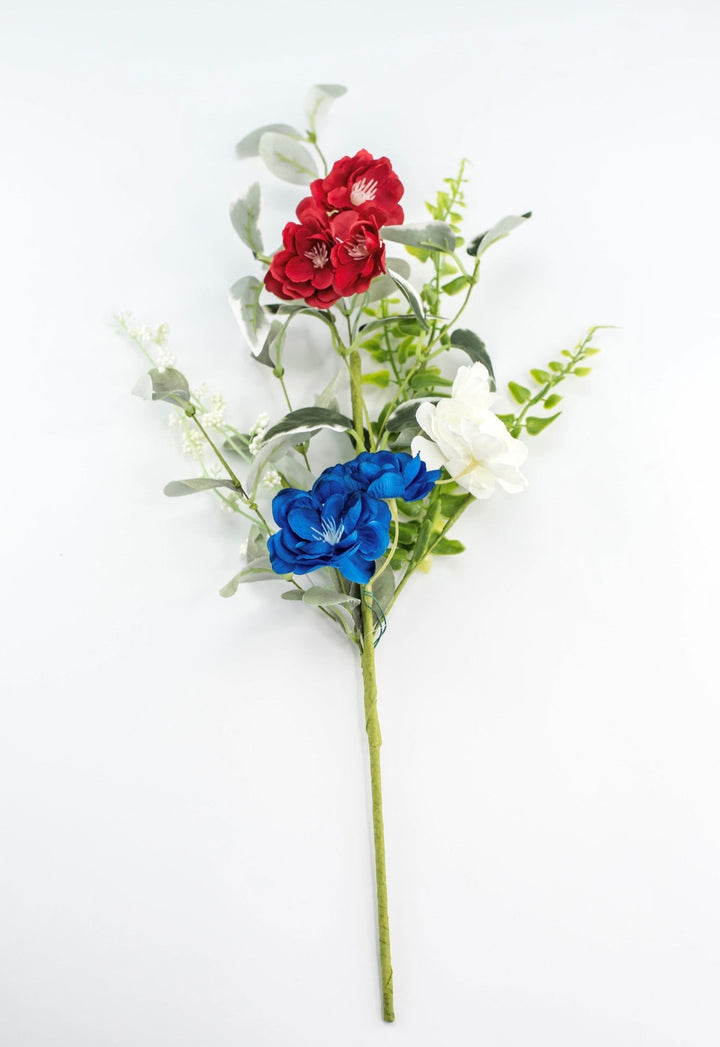 Red, white, and blue flower pick - Greenery Marketartificial flowers64040