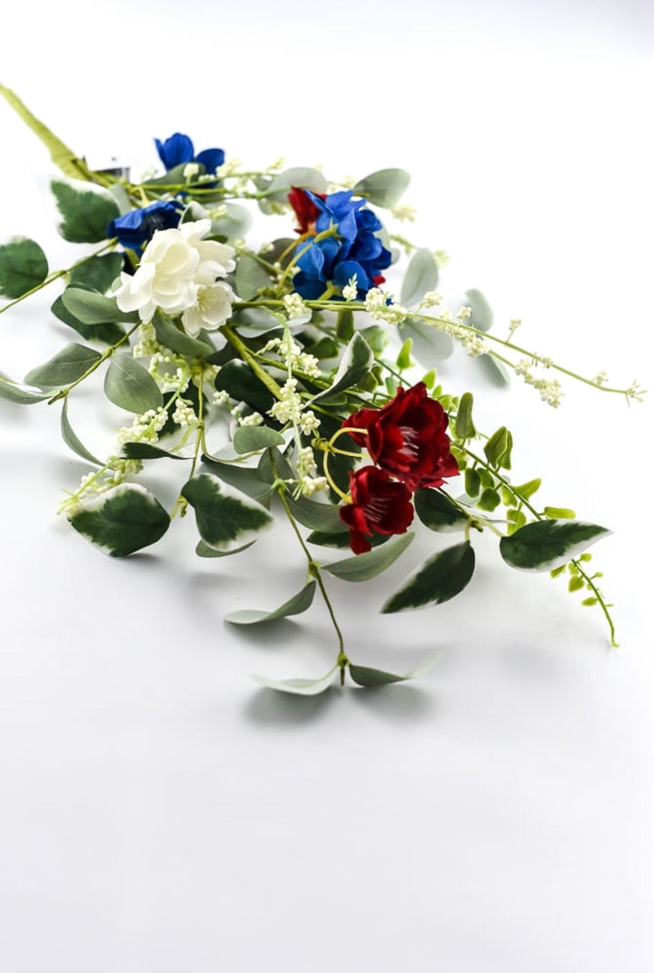 Red, white, and blue flower spray - Greenery Marketartificial flowers64039