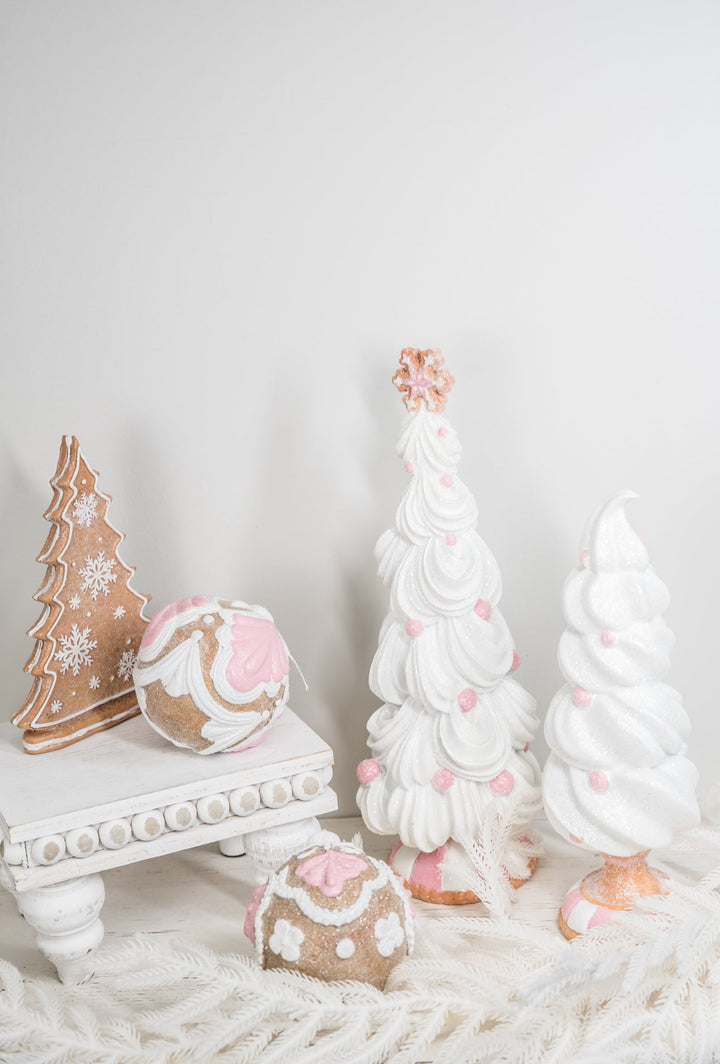 Resin frosted gingerbread ornaments - set of 2 - Greenery MarketHome decorMTX73336