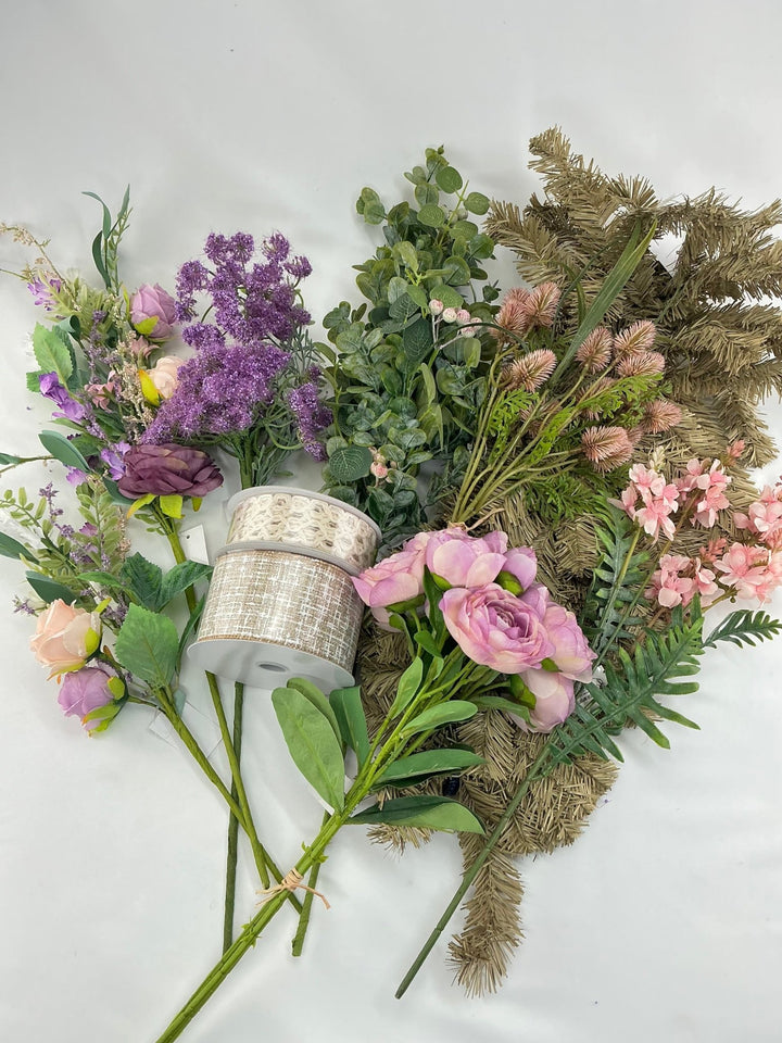 Rose Everyday Swag Kit - choose option - Greenery MarketRosekitSUBribbon