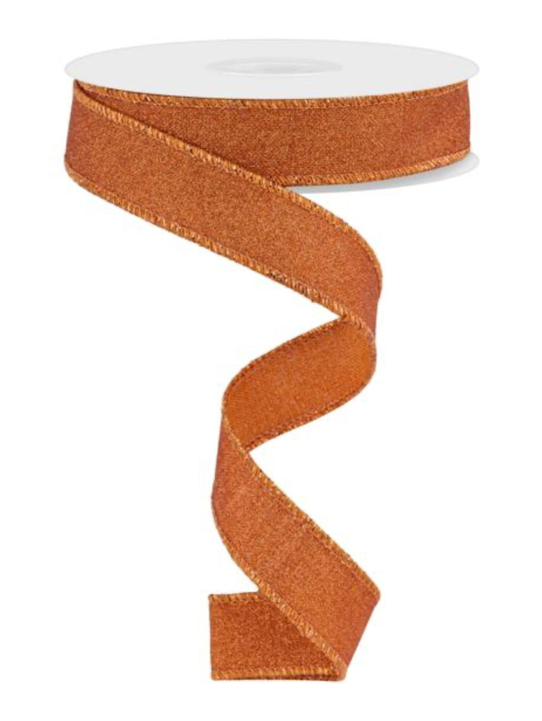 Rust glittered wired skinny wired ribbon, 7/8'' - Greenery MarketWired ribbonRGE7380TC
