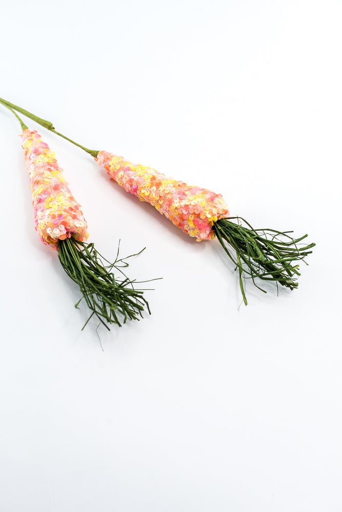 Sequin Carrot Spray - Greenery Market63782OR