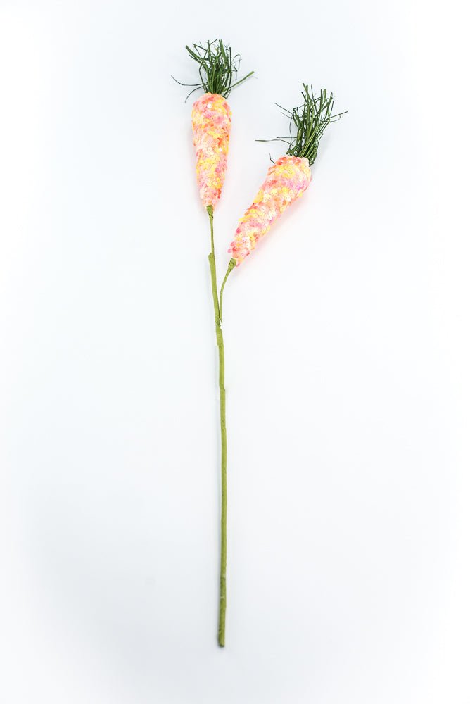 Sequin Carrot Spray - Greenery Market63782OR