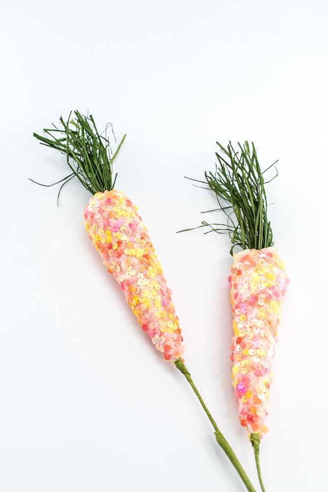 Sequin Carrot Spray - Greenery Market63782OR