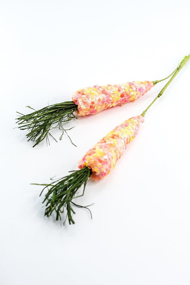 Sequin Carrot Spray - Greenery Market63782OR