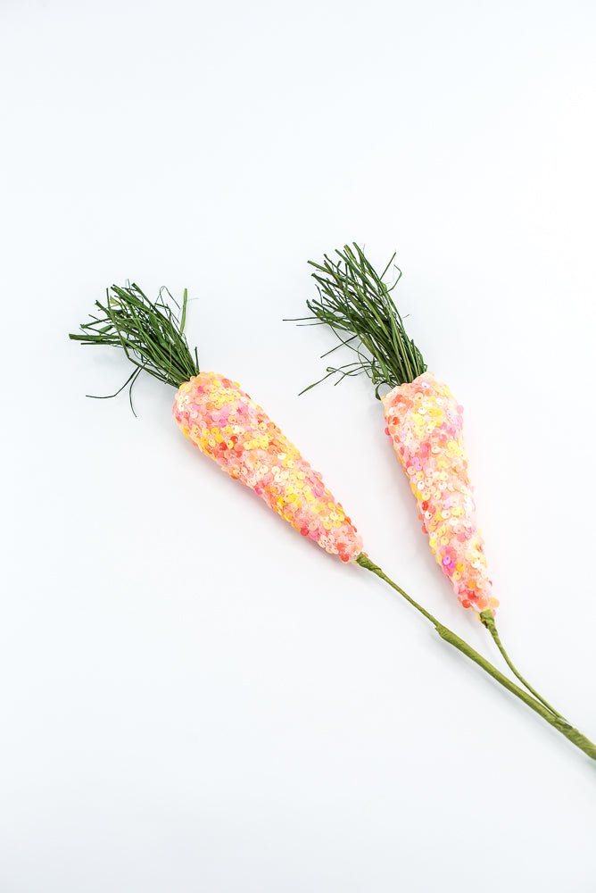 Sequin Carrot Spray - Greenery Market63782OR