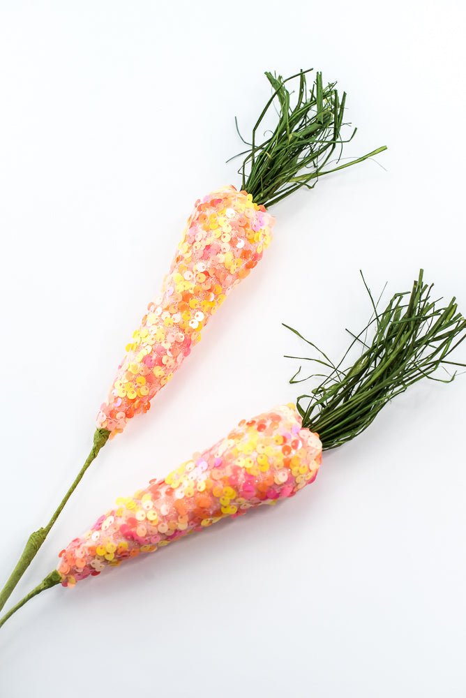 Sequin Carrot Spray - Greenery Market63782OR