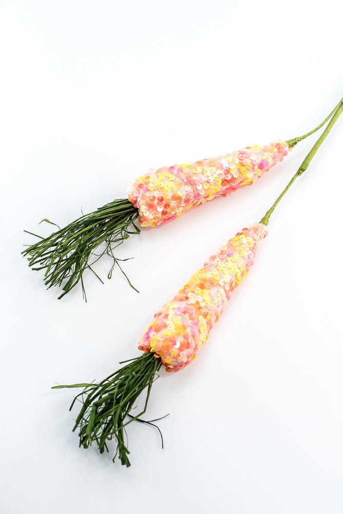 Sequin Carrot Spray - Greenery Market63782OR