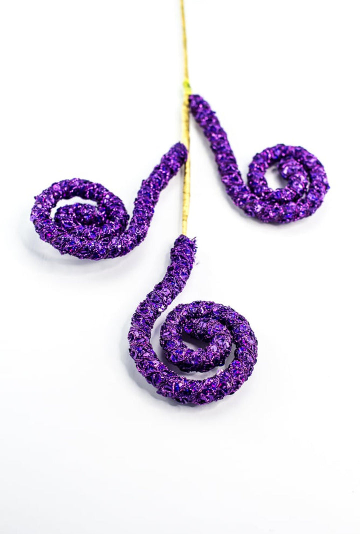 Sequin Spiral Curly Spray - Purple - Greenery MarketSeasonal & Holiday Decorations86006PU