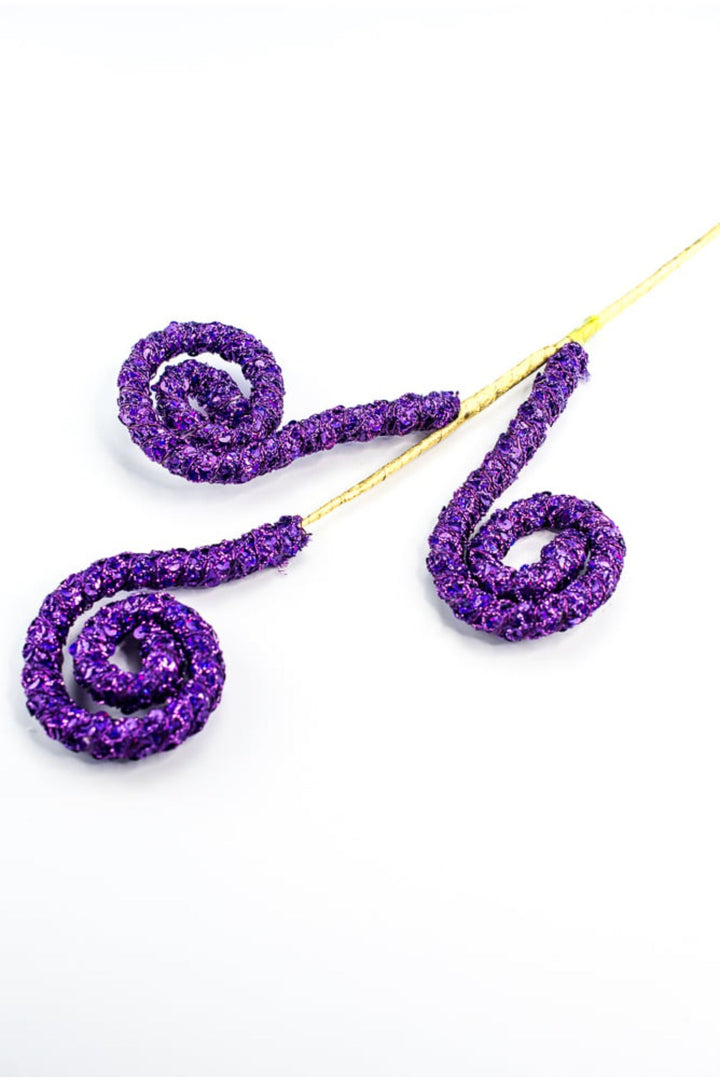 Sequin Spiral Curly Spray - Purple - Greenery MarketSeasonal & Holiday Decorations86006PU